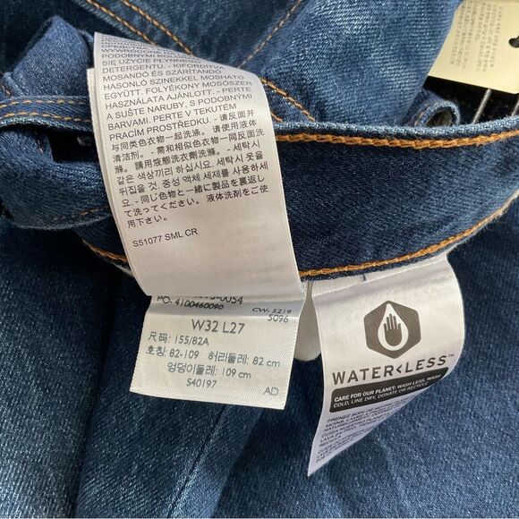 NWT Levis Ribcage Straight Ankle Button Fly Medium Wash Jeans Size 32W 27L - Picture 12 of 13